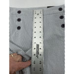 Soho Apparel Womans  Pullon Bermuda Shorts Large Blue White Stripe NWT Photo 5