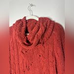 Free People  Shades of Dawn Pullover Sweater Cowl Neck Slouchy Cable Knit Large Photo 4