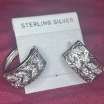 Chunky silver Swarovski hoops Photo 3