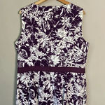 Brooks Brothers 346 Women's Size 16 Sleeveless Floral Sheath Dress Purple White Photo 11