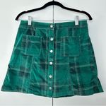 Urban Outfitters  Plaid Button Front Mini Skirt. Green. Photo 1