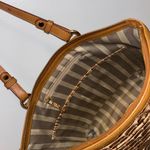 Brahmin  Rare Style Crocodile Leather Saddle Brown Tote Photo 12