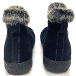 Khombu  Bonnie Black Suede Leather Faux Fur Ankle Boots Women's Size 6 Photo 5