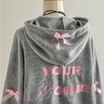 Bows! Adorable NWTs hoodie ! Medium ! HUG YOUR HOMIE Gray Photo 5