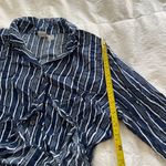 Roxy  Striped Blue & white Button-Up Shirt size 6 Photo 9