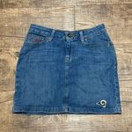 NFL Vintage  Los Angeles Rams blitz denim mini skirt Photo 0