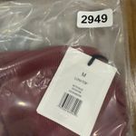 ONIA  Luna Ribbed O-ring Bandeau Bikini Top Maroon Casual Medium Photo 4