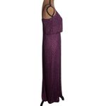 Adrianna Papell Art Deco beaded Gown Color Plum Size 2 Photo 2