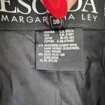 Escada Sz 36 US 6 Blazer Jacket Margaretha Ley Wool Silk Black Check One Button Photo 6