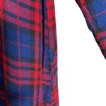 Divided H&M  Womens Size 8 Plaid Shirt Dress Red Navy Long Sleeve Button Down Photo 4