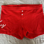 Aerie  Scarlet Ribbed Shorts “let’s stay in” size XS Photo 0