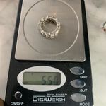 Princess Cut Cubic Zirconia Eternity Band Ring Size 5.5 Sterling Silver Photo 8