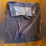 Talbots Blue Velvet Mini Skirt Sz 10. Lined. Blue Visible Thread Zipper In Back Photo 6