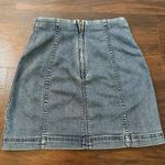 Free People Modern Femme medium wash denim mini skirt size 2 Photo 2