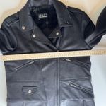 The Kooples Sport Womens Moto Jacket Sz Medium Black Faux Fur Lined Grunge Goth Photo 9
