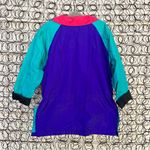 Woolrich Vintage 90s womens neon color block windbreaker jacket with waist cinch Photo 3