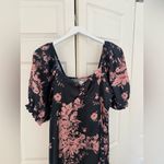 Saltwater Luxe NWT Alyvia Midi Dress Dark Ivy Floral Cottage Boho Smocked Puff M Photo 3