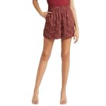 Open Edit Women's Patterned Shorts - Red and Black Photo 1