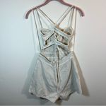 Mustard Seed  Women’s Open Back Denim Romper Cream Small NWT Photo 6