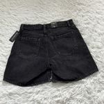 BLANK NYC  Women’s overlap fly button up black denim shorts size 28 Photo 9