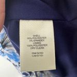 Eliza J NWT  Navy Blue White Floral A Line Drop Waist Dress 6 Photo 4