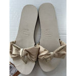 Havaianas  You St. Tropez Shine Sandal Womens Beige Glitter Flip Flop Beach 41/42 Photo 2