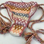 New Anna Kosturova Crochet Dusk Rainbow Mesh Bikini Bottom Handmade Small White Photo 0