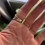 Anthropologie Gold tone boho 6.5 minimalist chic cool artsy lightweight fairy smooth ring​​ Photo 3