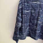 ana a new approach Womens Cable Knit‎ Mock Neck Long Sleeve Sweater Blue Large Photo 4