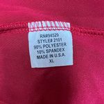 The Pyramid Collection Tunic Top Womens XL Red Velvet Ruffle Floral Long Sleeve Photo 7