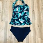 Tempt Me NWT  Two Plam leaf Piece Tankini Bathing Suits One Shoulder sz XL. Photo 1