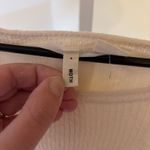 Anthropologie  Moth EUC Women's Cream Marled Knit Split Back Chiffon Sweater XS Photo 1