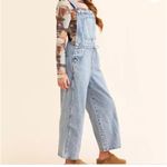 Levi's Levi’s Apron Women's Light Blue Denim Drawstring Overalls size Xl Photo 3