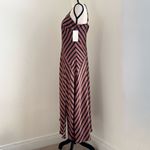 A New Day Minimalist Striped Slip Dress M Bias Cut Midi Quiet Luxury French NEW Photo 2