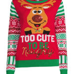 No Boundaries NWT  Juniors S Christmas Ugly Sweater Holiday Cute Reindeer Sequin Photo 0