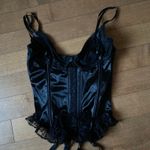 Vintage Seductive Wear by Cinema Etoile Black Satin Lace Corset Bustier L Size L Photo 9