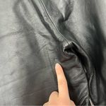 BCBGMAXAZRIA  Black 100% Leather Pants women’s size 12 straight leg moto unused Photo 7