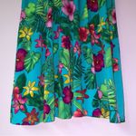 Susan Graver  QVC Size L Liquid Knit Faux Wrap Dress in Green Tropical Photo 9