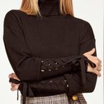 Ramy Brook Walt Turtle Neck Long Lace-Up Sleeve Top in Black, Size XS New w/Tag Photo 4