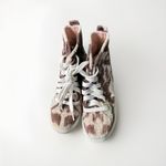 Elysian By Emily Morrison Silk Velvet Rustic Oak High Tops Women’s Shoes 36/5.5 Brown Photo 4