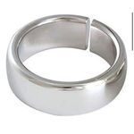 Boutique Adjustable 6mm Silver Ring Band S925 Stacking Thumb Minimalist Open NEW Photo 1