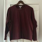 James Perse James‎ Perse Burgundy Cotton Crewneck Size 0 NWT Photo 1