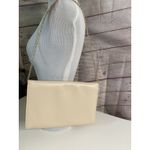 Jessica McClintock Purse Clutch Envelope Beige Faux Leather Formal Casual Chain Photo 1