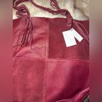 Free People NWT  + Sundown Wilds Suede Nubuck Burgundy Bag Photo 2