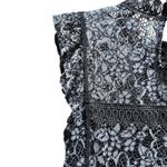 ZARA green black contrasting lace dress size Large Photo 12