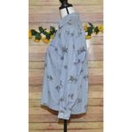 British Khaki Vintage Rare Ladies 10 Blue Pinstripe Button Down Shirt Polo Horse Photo 4