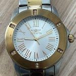 Invicta Angel Ladies Watch Crystal Embellishments Two-Tone Bracelet Round Dial Photo 0