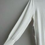 Chico's NWT Chico’s White Lightweight Knit Crochet Classic Sweater Size 0 Medium Crew Photo 8