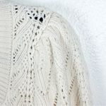 EXPRESS  Cream Knit Long Sleeves Pearl Embellished Buttons Cardigan, Size XL Photo 8