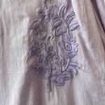 Roller Rabbit  Lilac Purple embroidered lightweight top Photo 5
